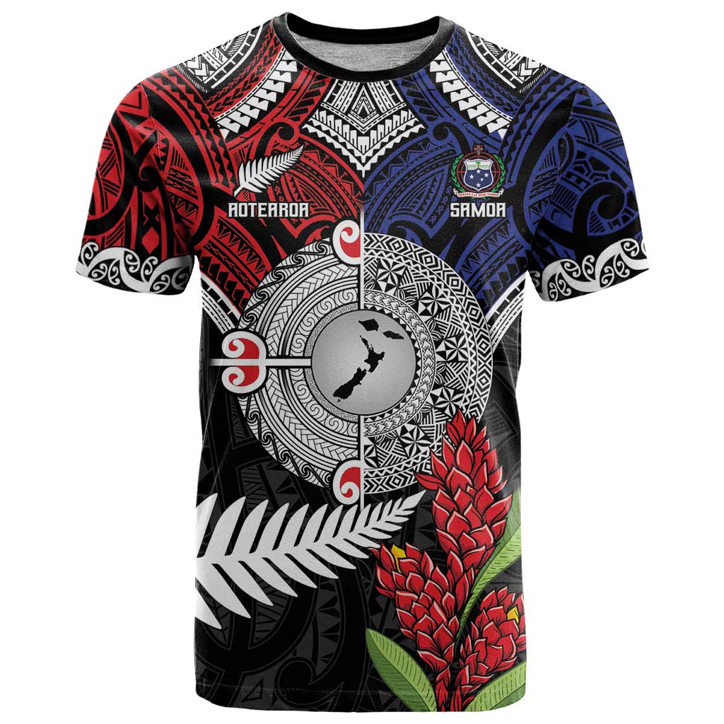 Aotearoa and Samoa Mo Te Tiriti T Shirt Tangata Moana Stand with Tangata Whenua LT9 - Vibe Hoodie Shop