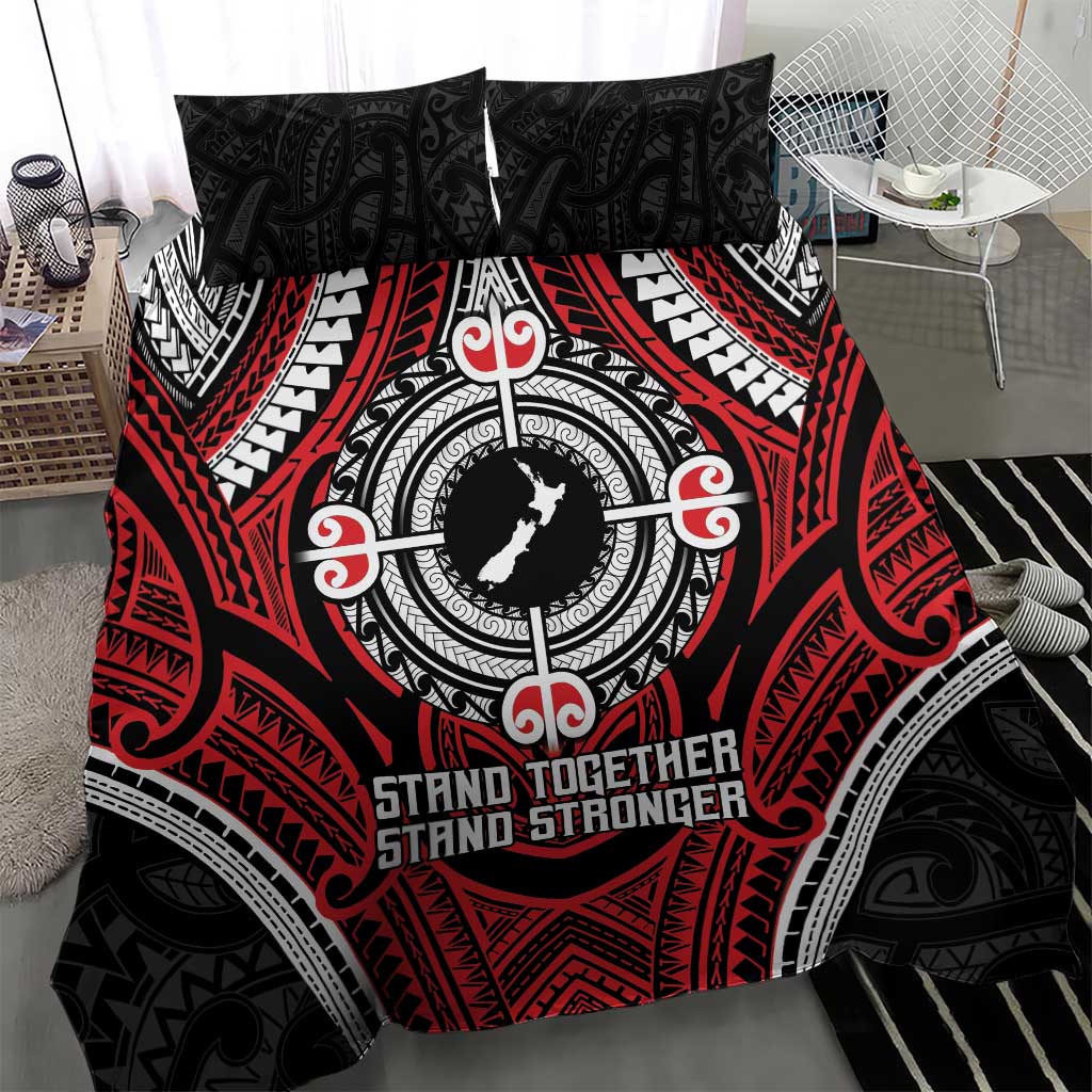 Aotearoa Proud To Be Maori Bedding Set New Zealand Fight Together - Vibe Hoodie Shop
