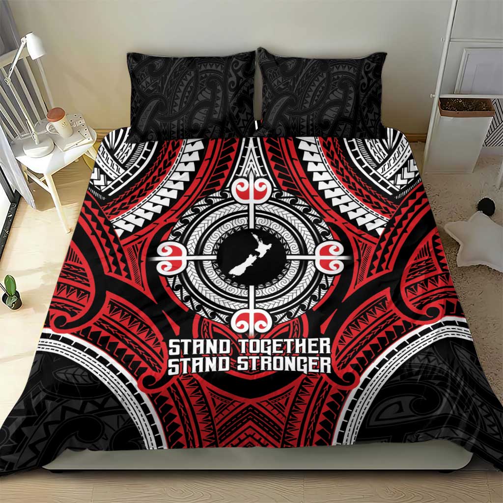 Aotearoa Proud To Be Maori Bedding Set New Zealand Fight Together - Vibe Hoodie Shop