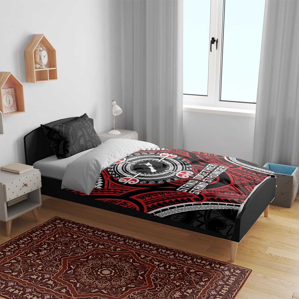 Aotearoa Proud To Be Maori Bedding Set New Zealand Fight Together - Vibe Hoodie Shop
