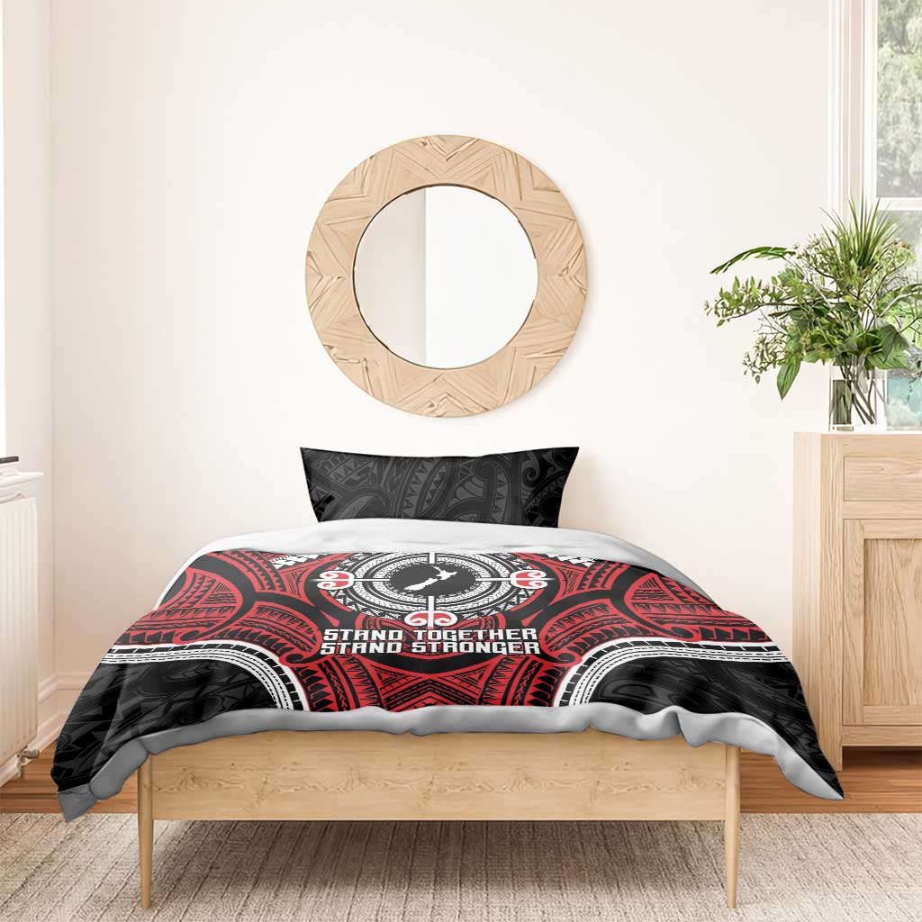Aotearoa Proud To Be Maori Bedding Set New Zealand Fight Together - Vibe Hoodie Shop