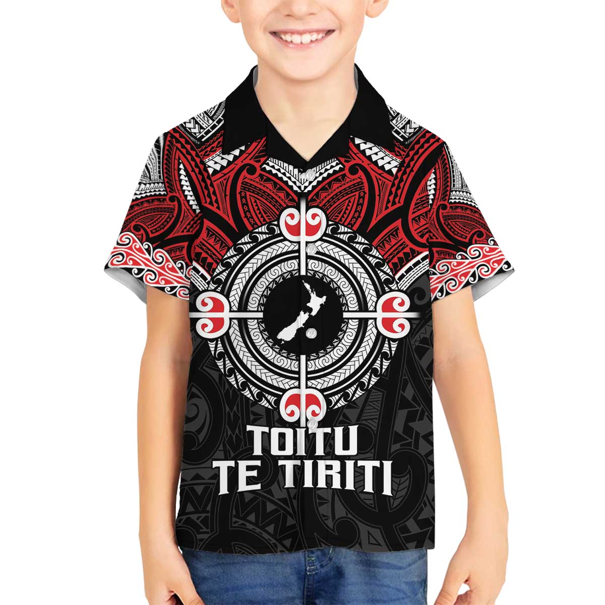 Aotearoa Proud To Be Maori Family Matching Off The Shoulder Long Sleeve Dress and Hawaiian Shirt New Zealand Fight Together