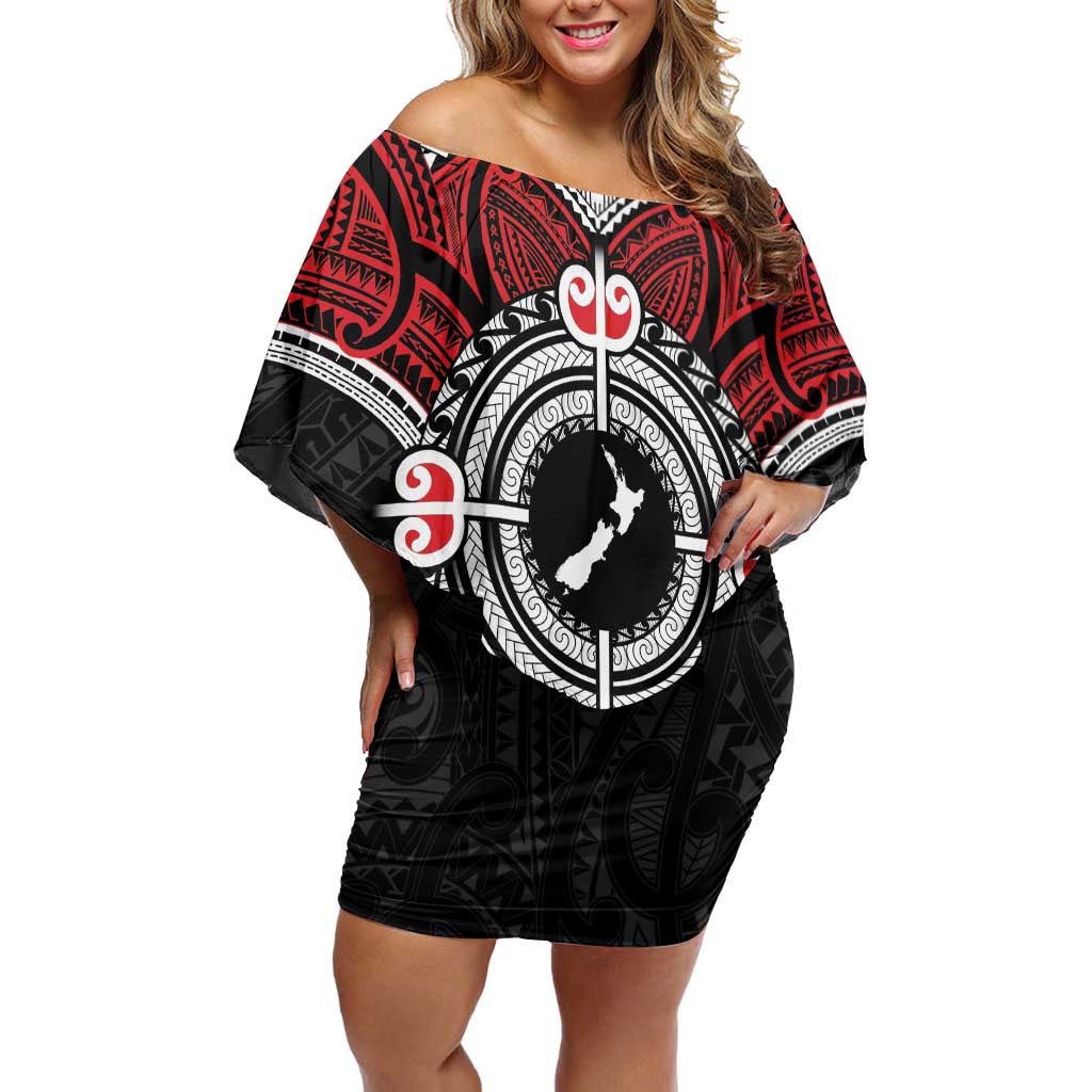 Aotearoa Proud To Be Maori Family Matching Off Shoulder Short Dress and Hawaiian Shirt New Zealand Fight Together