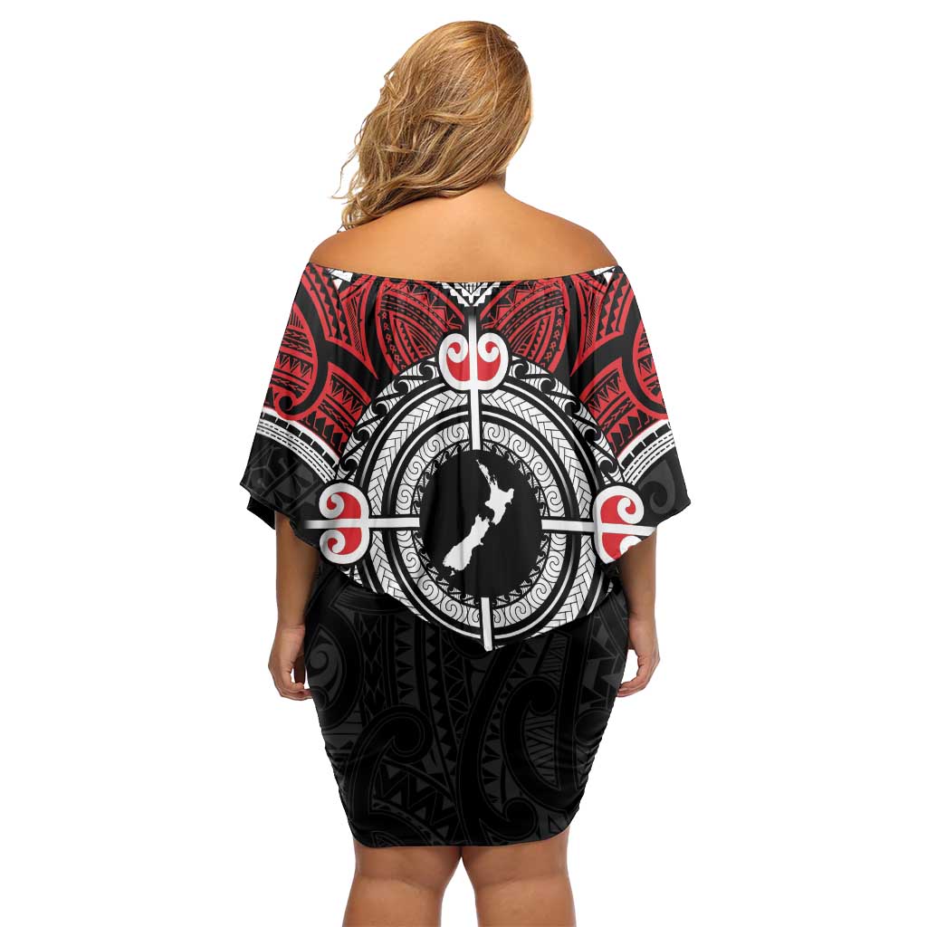 Aotearoa Proud To Be Maori Family Matching Off Shoulder Short Dress and Hawaiian Shirt New Zealand Fight Together