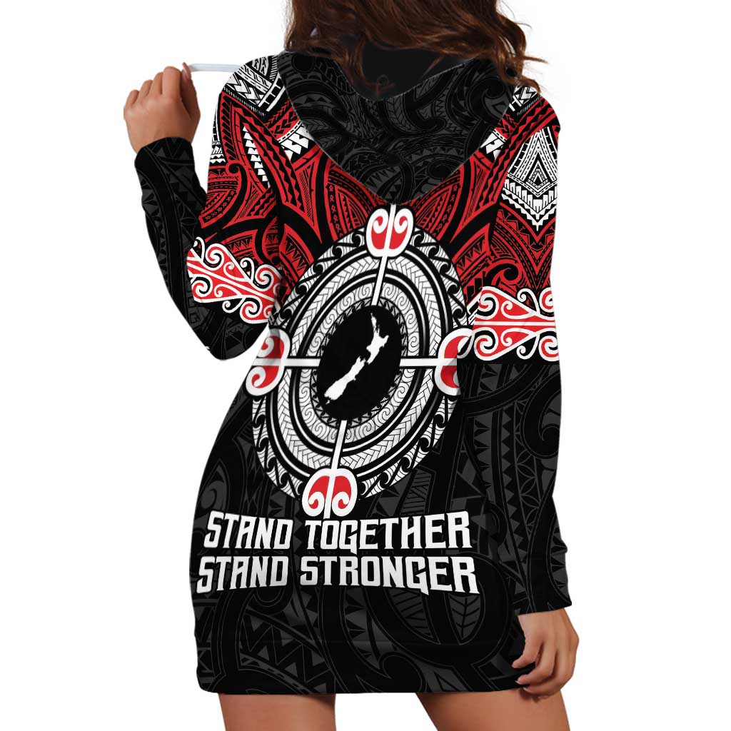 Aotearoa Proud To Be Maori Hoodie Dress New Zealand Fight Together - Vibe Hoodie Shop