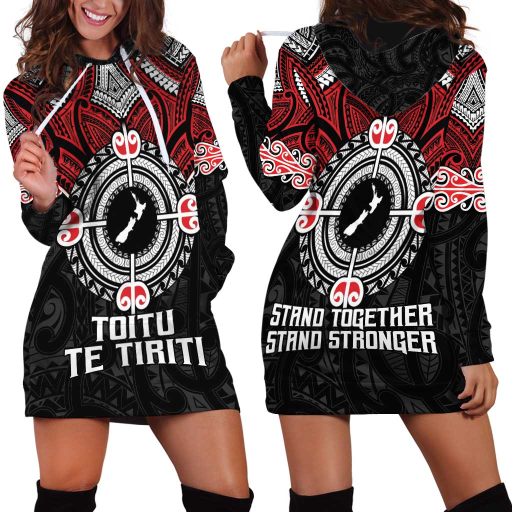 Aotearoa Proud To Be Maori Hoodie Dress New Zealand Fight Together - Vibe Hoodie Shop