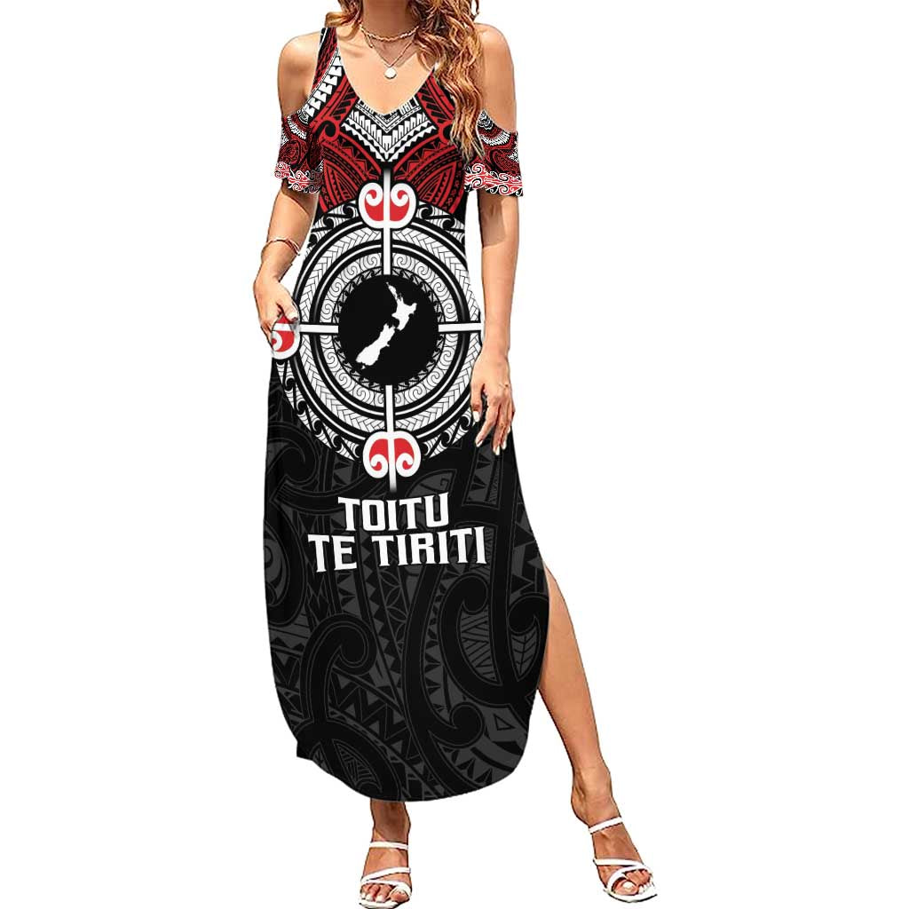 Aotearoa Proud To Be Maori Summer Maxi Dress New Zealand Fight Together