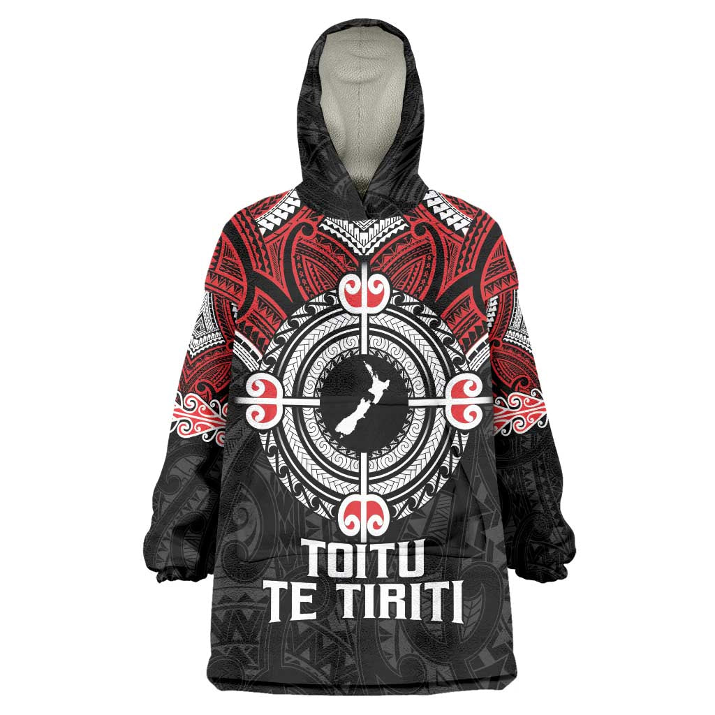 Aotearoa Proud To Be Maori Wearable Blanket Hoodie New Zealand Fight Together - Vibe Hoodie Shop