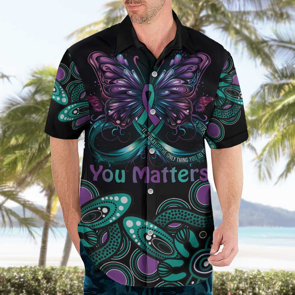 Personalised Hope Fight Suicide Prevention Awareness Hawaiian Shirt Aboriginal Motif - Vibe Hoodie Shop