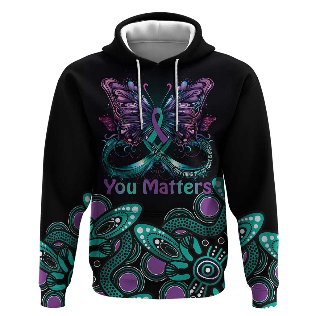 Personalised Hope Fight Suicide Prevention Awareness Hoodie Aboriginal Motif LT9 - Vibe Hoodie Shop