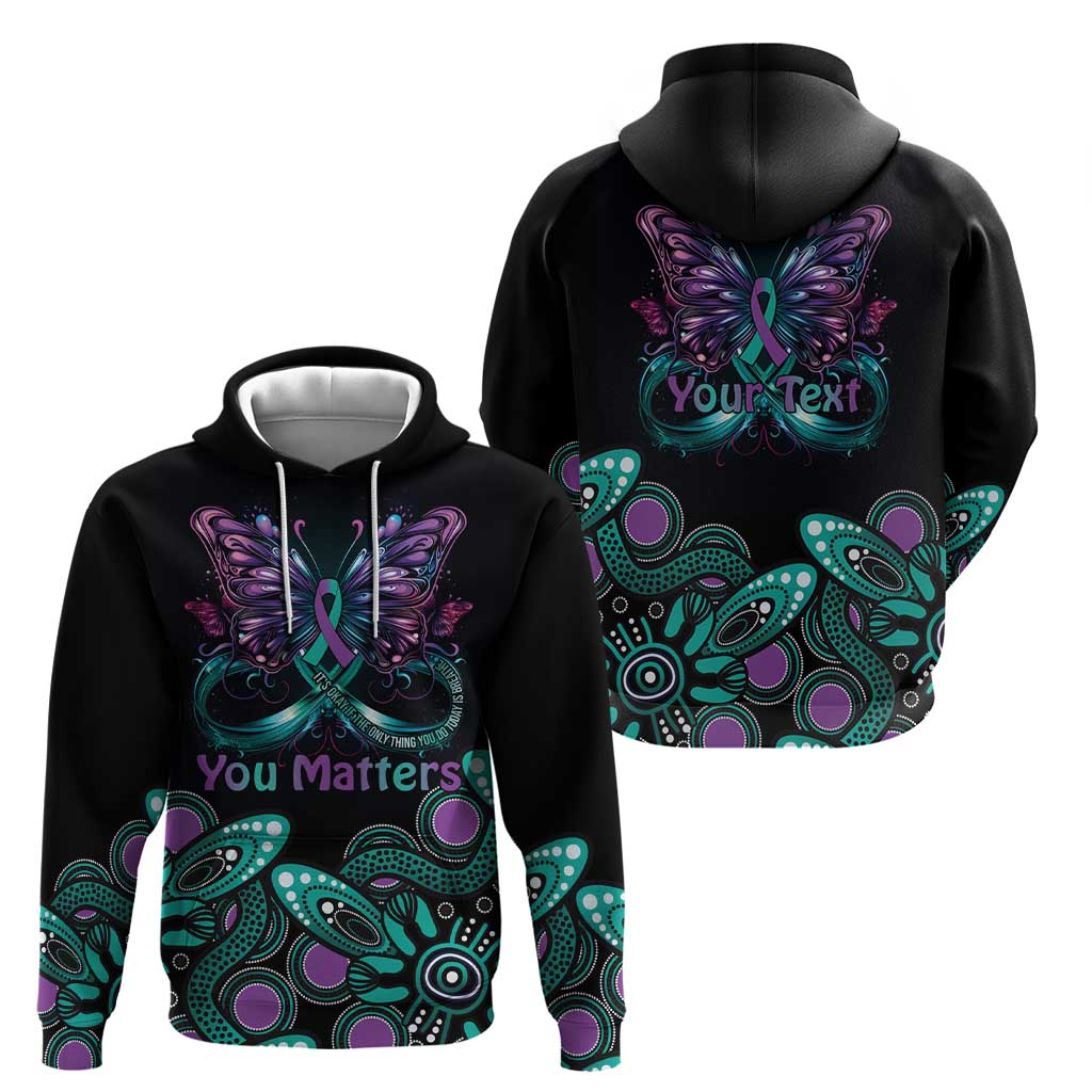 Personalised Hope Fight Suicide Prevention Awareness Hoodie Aboriginal Motif LT9 - Vibe Hoodie Shop