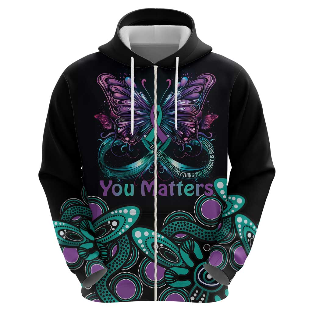 Personalised Hope Fight Suicide Prevention Awareness Hoodie Aboriginal Motif LT9 - Vibe Hoodie Shop