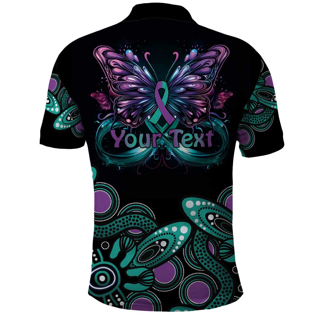 Personalised Hope Fight Suicide Prevention Awareness Polo Shirt Aboriginal Motif LT9 - Vibe Hoodie Shop
