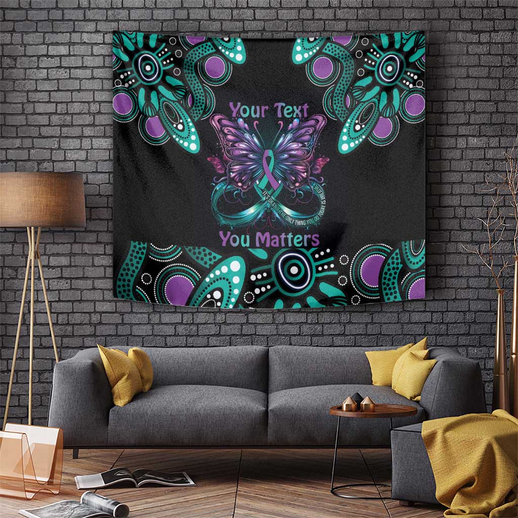 Personalised Hope Fight Suicide Prevention Awareness Tapestry Aboriginal Motif - Vibe Hoodie Shop