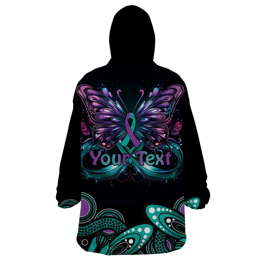 Personalised Hope Fight Suicide Prevention Awareness Wearable Blanket Hoodie Aboriginal Motif - Vibe Hoodie Shop