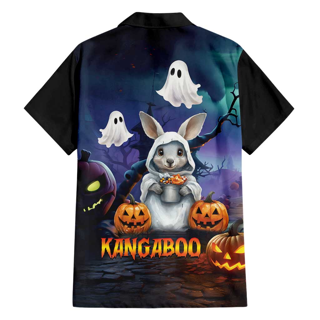 Happy Kangaboo Hawaiian Shirt Kangaroo and Halloween Haunted House - Vibe Hoodie Shop