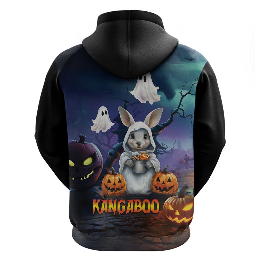 Happy Kangaboo Hoodie Kangaroo and Halloween Haunted House LT9 - Vibe Hoodie Shop