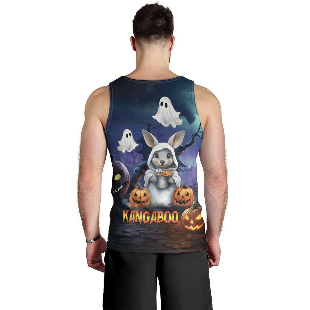 Happy Kangaboo Men Tank Top Kangaroo and Halloween Haunted House - Vibe Hoodie Shop