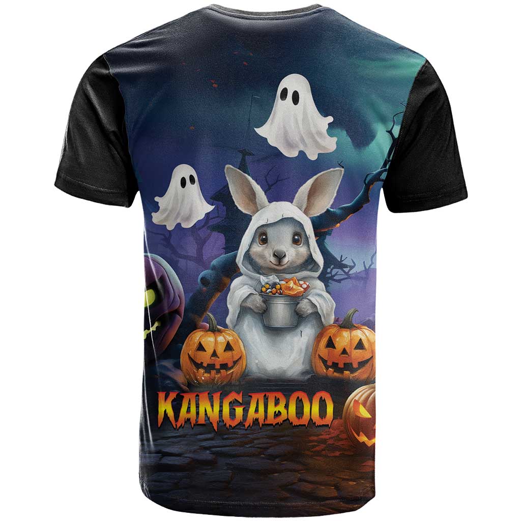 Happy Kangaboo T Shirt Kangaroo and Halloween Haunted House LT9 - Vibe Hoodie Shop