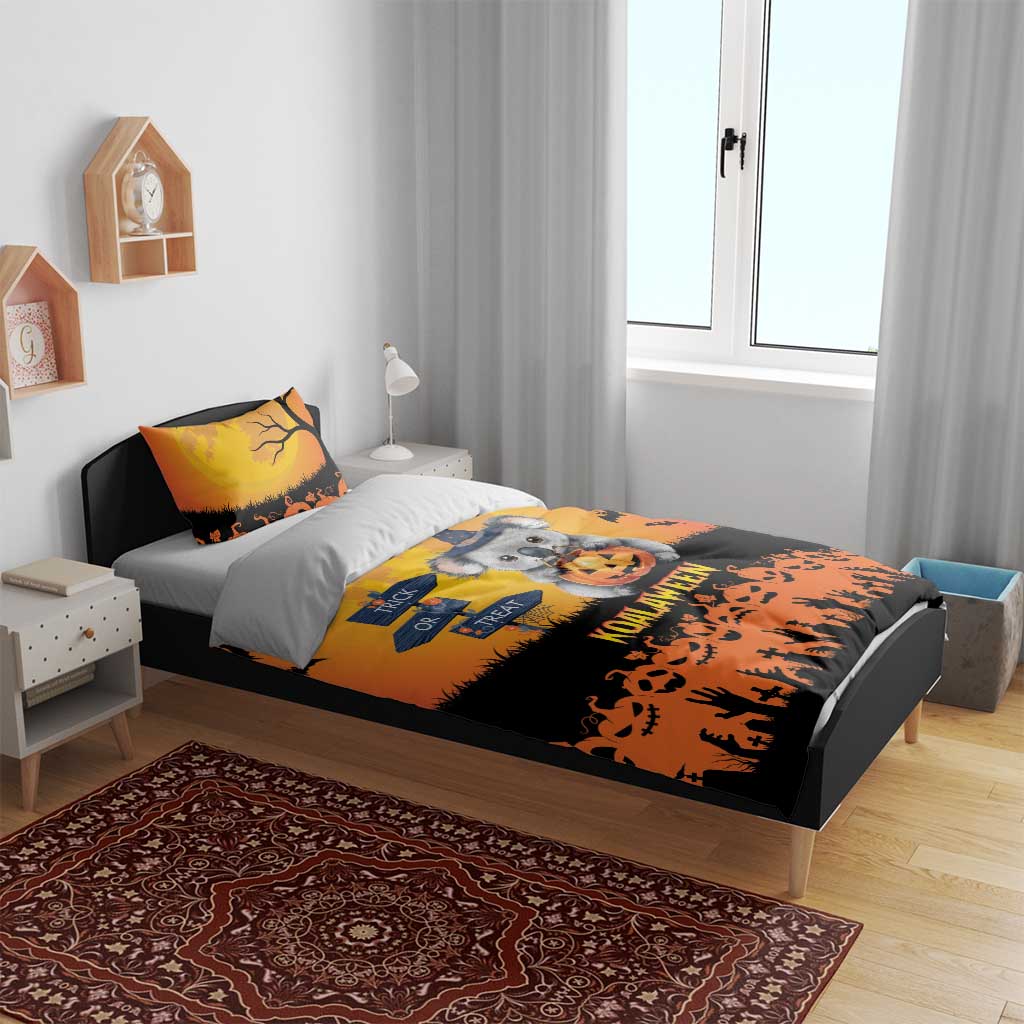 Happy Koalaween Bedding Set Koala Ghost Trick or Treat - Vibe Hoodie Shop