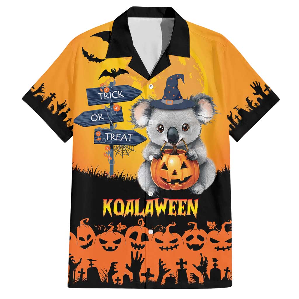 Happy Koalaween Hawaiian Shirt Koala Ghost Trick or Treat - Vibe Hoodie Shop