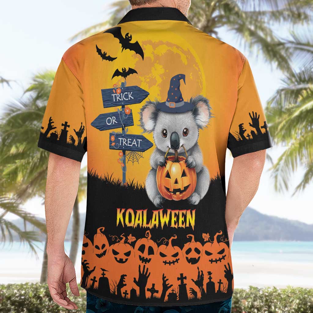 Happy Koalaween Hawaiian Shirt Koala Ghost Trick or Treat - Vibe Hoodie Shop