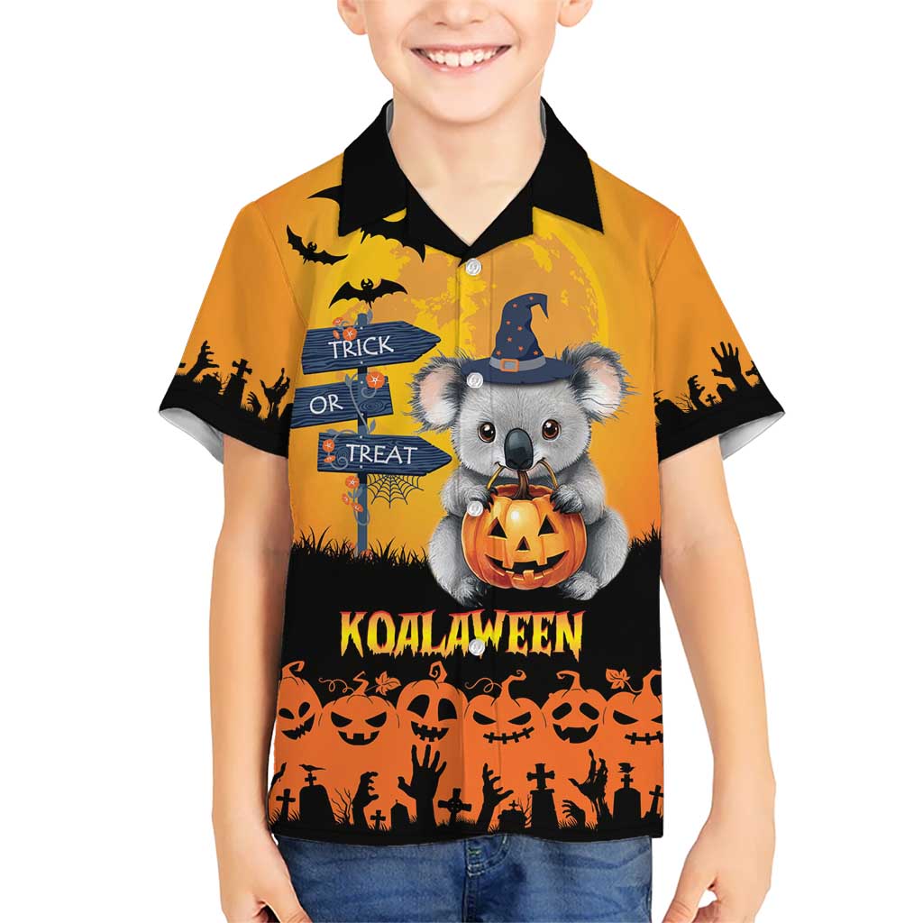 Happy Koalaween Hawaiian Shirt Koala Ghost Trick or Treat - Vibe Hoodie Shop