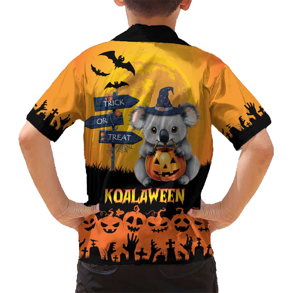 Happy Koalaween Hawaiian Shirt Koala Ghost Trick or Treat - Vibe Hoodie Shop