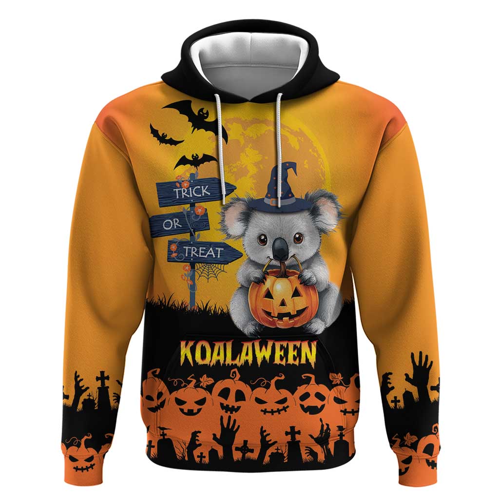 Happy Koalaween Hoodie Koala Ghost Trick or Treat LT9 - Vibe Hoodie Shop