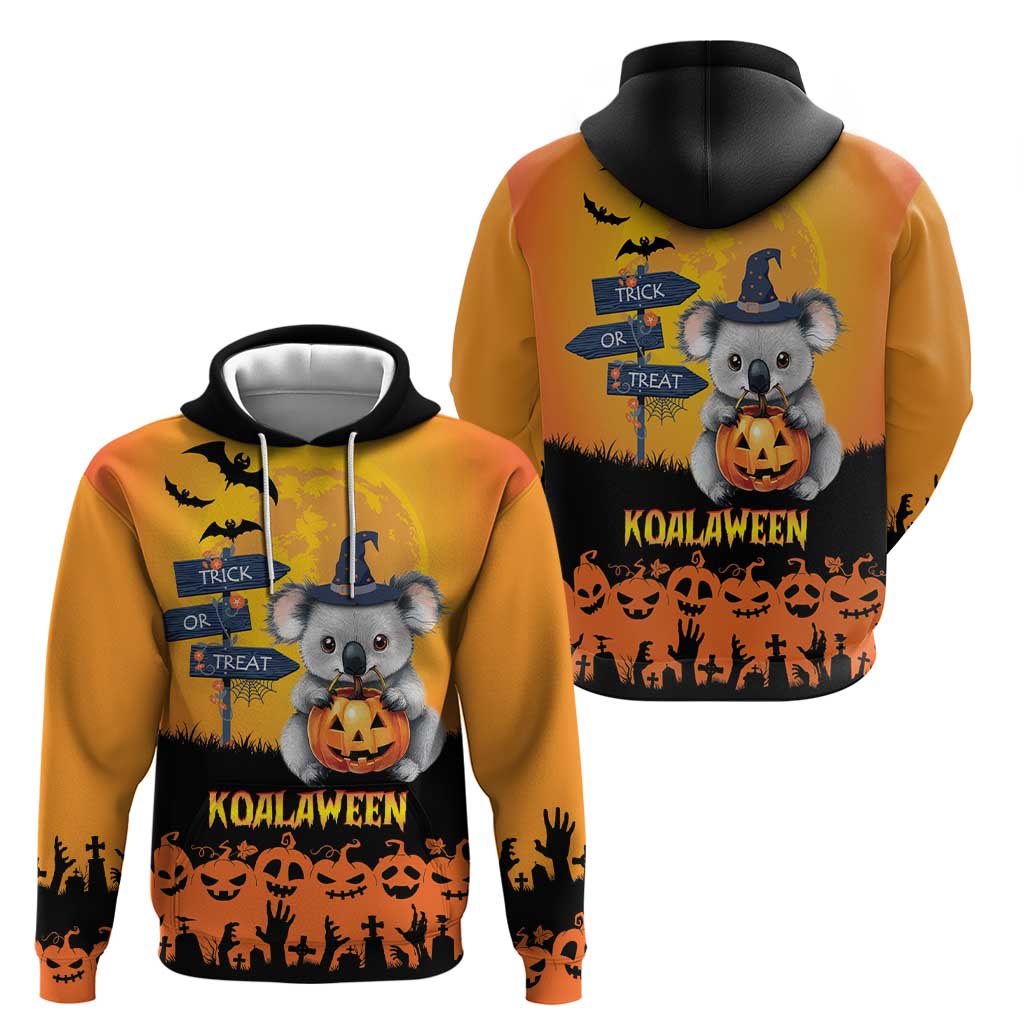 Happy Koalaween Hoodie Koala Ghost Trick or Treat LT9 - Vibe Hoodie Shop