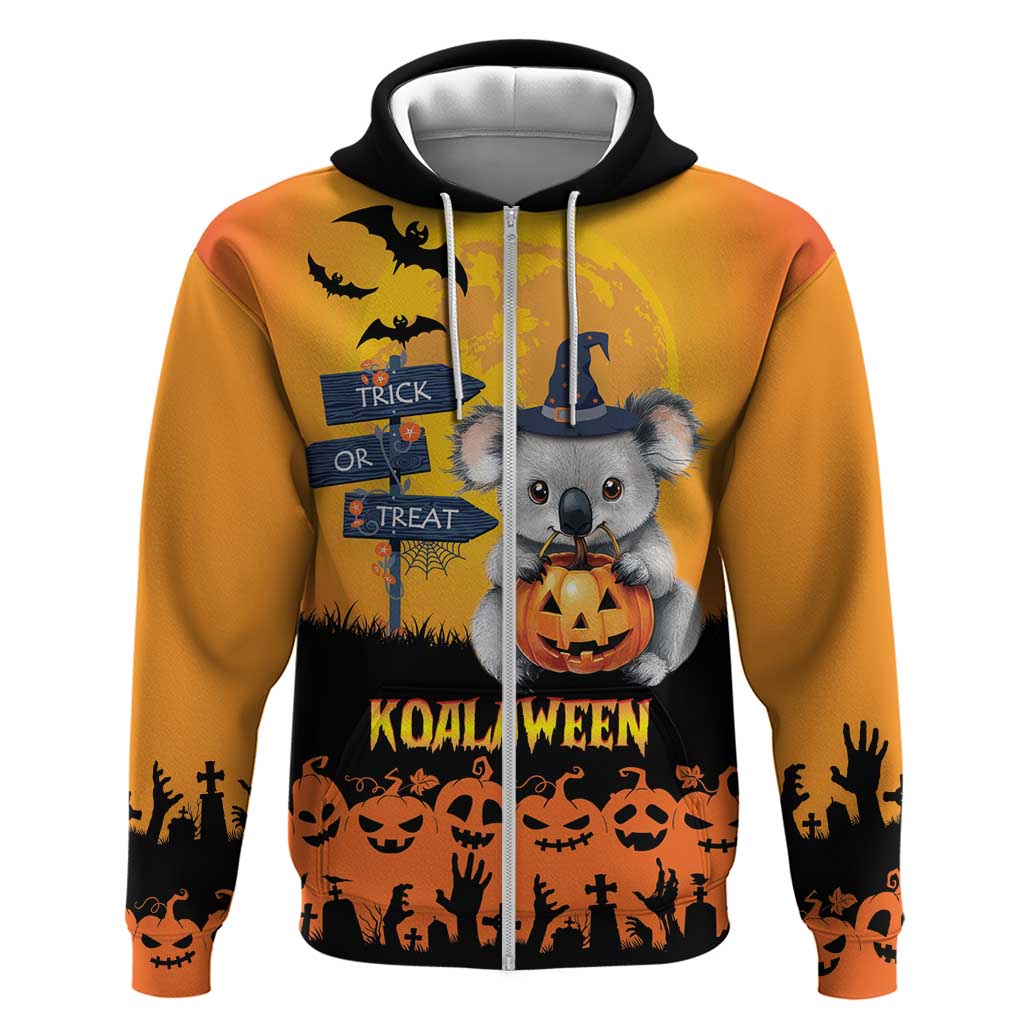 Happy Koalaween Hoodie Koala Ghost Trick or Treat LT9 - Vibe Hoodie Shop