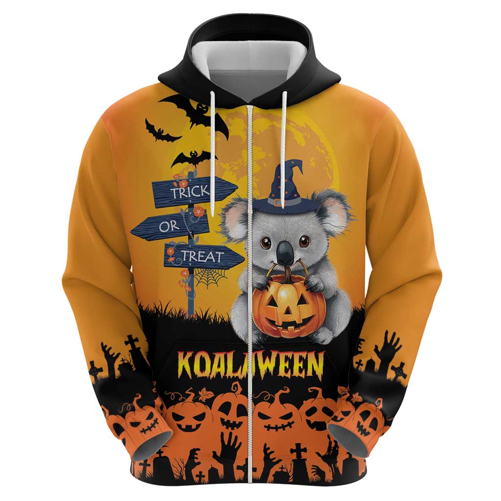 Happy Koalaween Hoodie Koala Ghost Trick or Treat LT9 - Vibe Hoodie Shop
