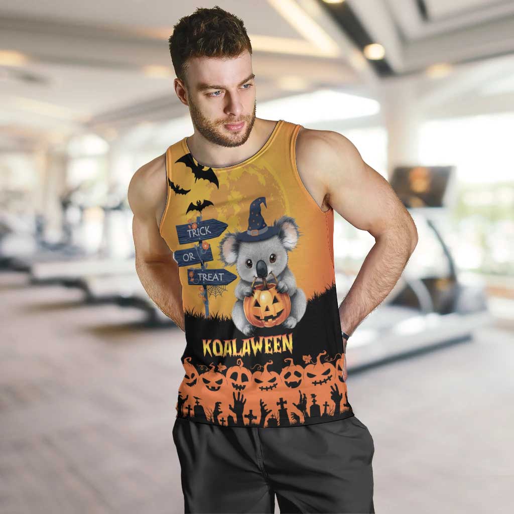 Happy Koalaween Men Tank Top Koala Ghost Trick or Treat - Vibe Hoodie Shop