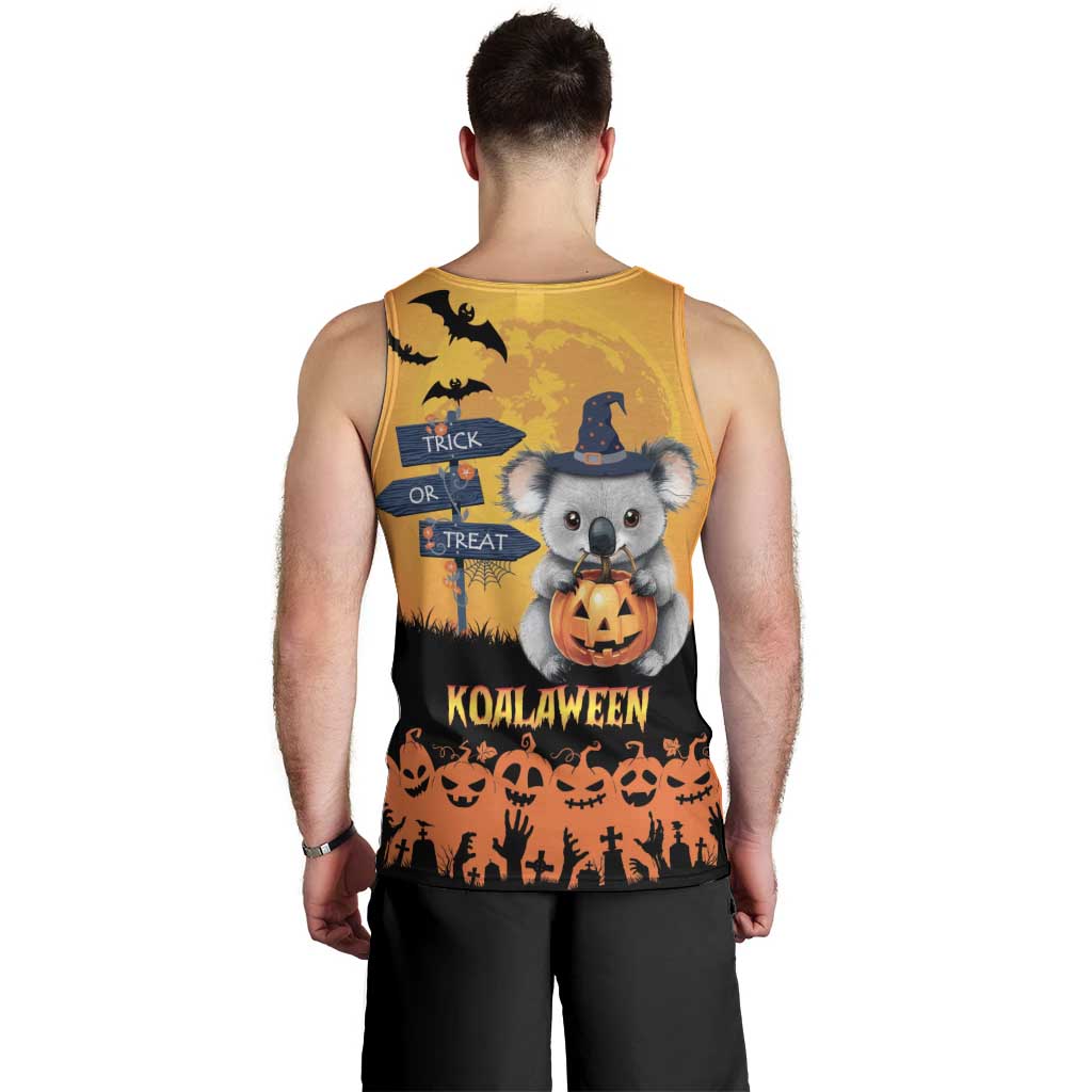Happy Koalaween Men Tank Top Koala Ghost Trick or Treat - Vibe Hoodie Shop