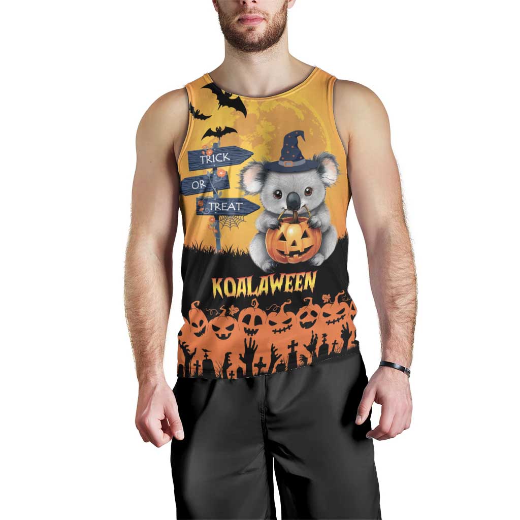 Happy Koalaween Men Tank Top Koala Ghost Trick or Treat - Vibe Hoodie Shop