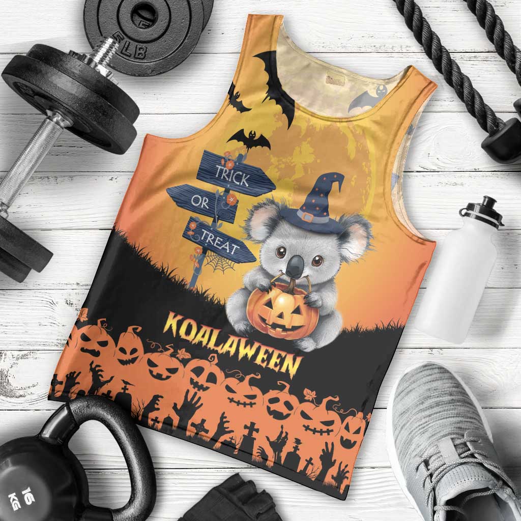 Happy Koalaween Men Tank Top Koala Ghost Trick or Treat - Vibe Hoodie Shop