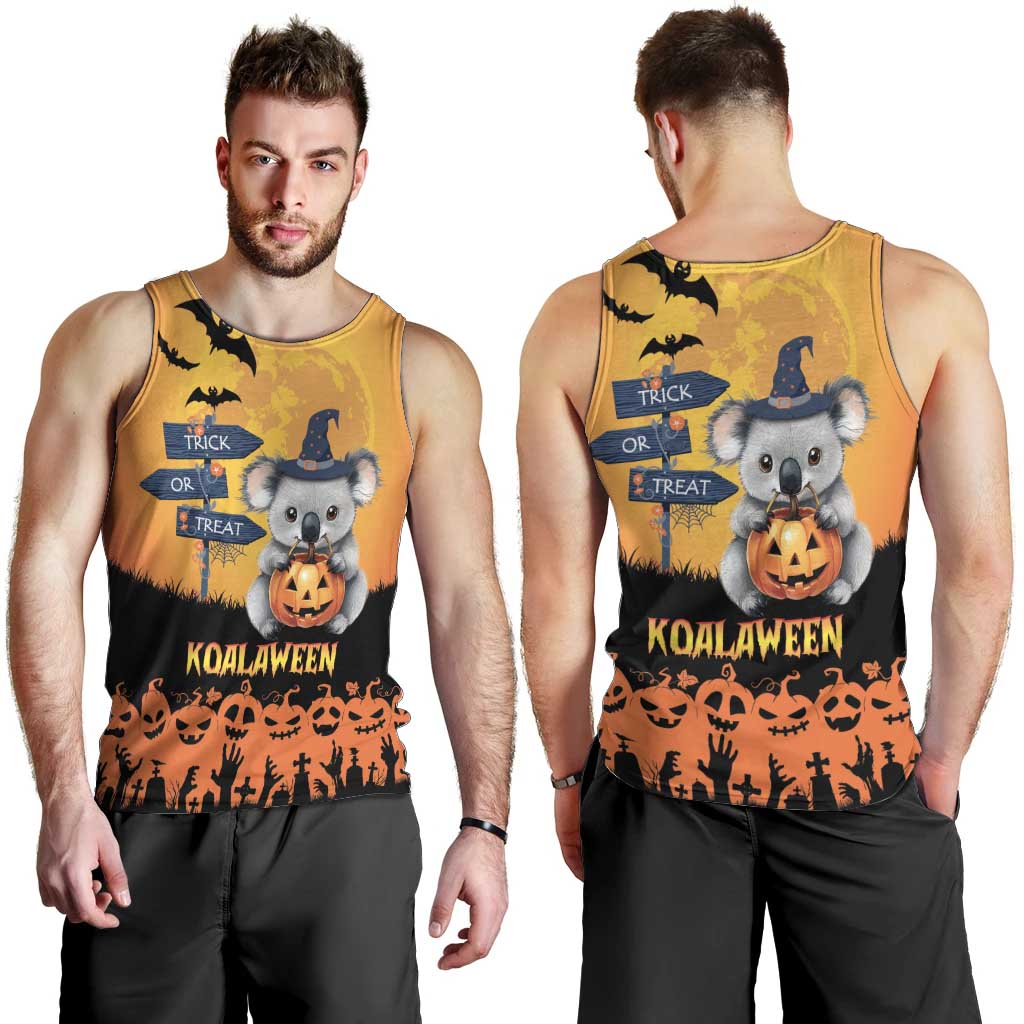 Happy Koalaween Men Tank Top Koala Ghost Trick or Treat - Vibe Hoodie Shop