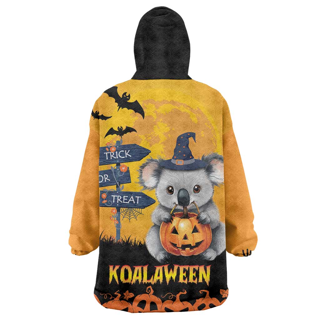 Happy Koalaween Wearable Blanket Hoodie Koala Ghost Trick or Treat - Vibe Hoodie Shop