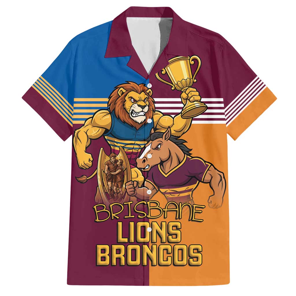 Brisbane Pride Lions and Broncos Hawaiian Shirt - Vibe Hoodie