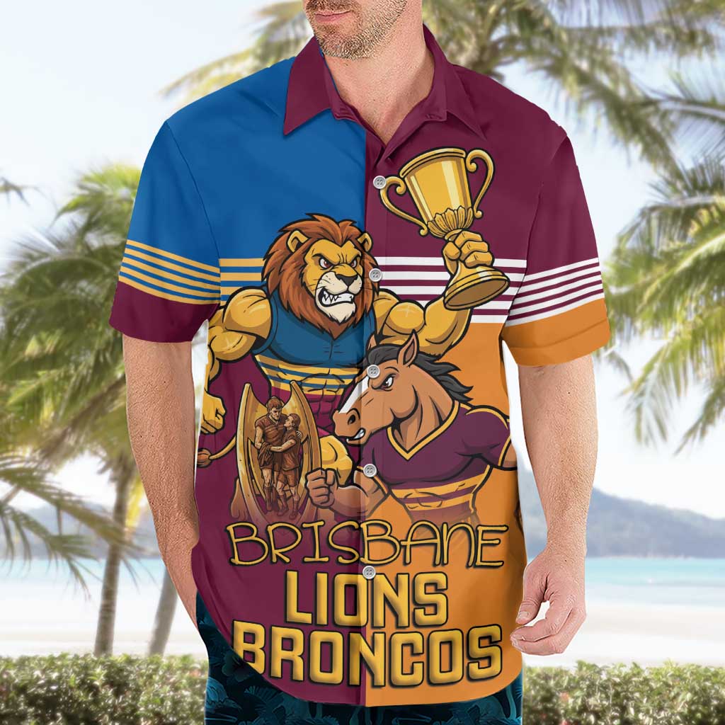 Brisbane Pride Lions and Broncos Hawaiian Shirt - Vibe Hoodie