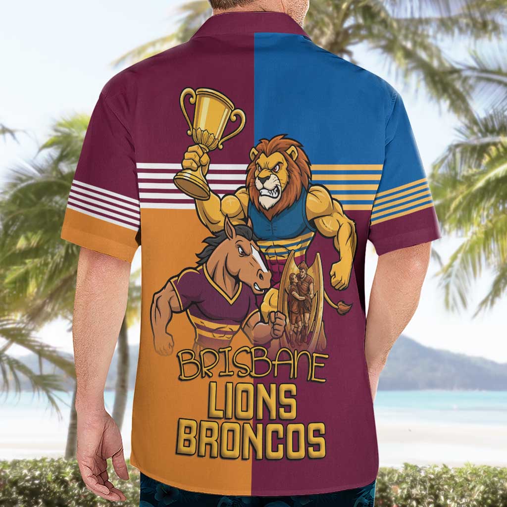 Brisbane Pride Lions and Broncos Hawaiian Shirt - Vibe Hoodie