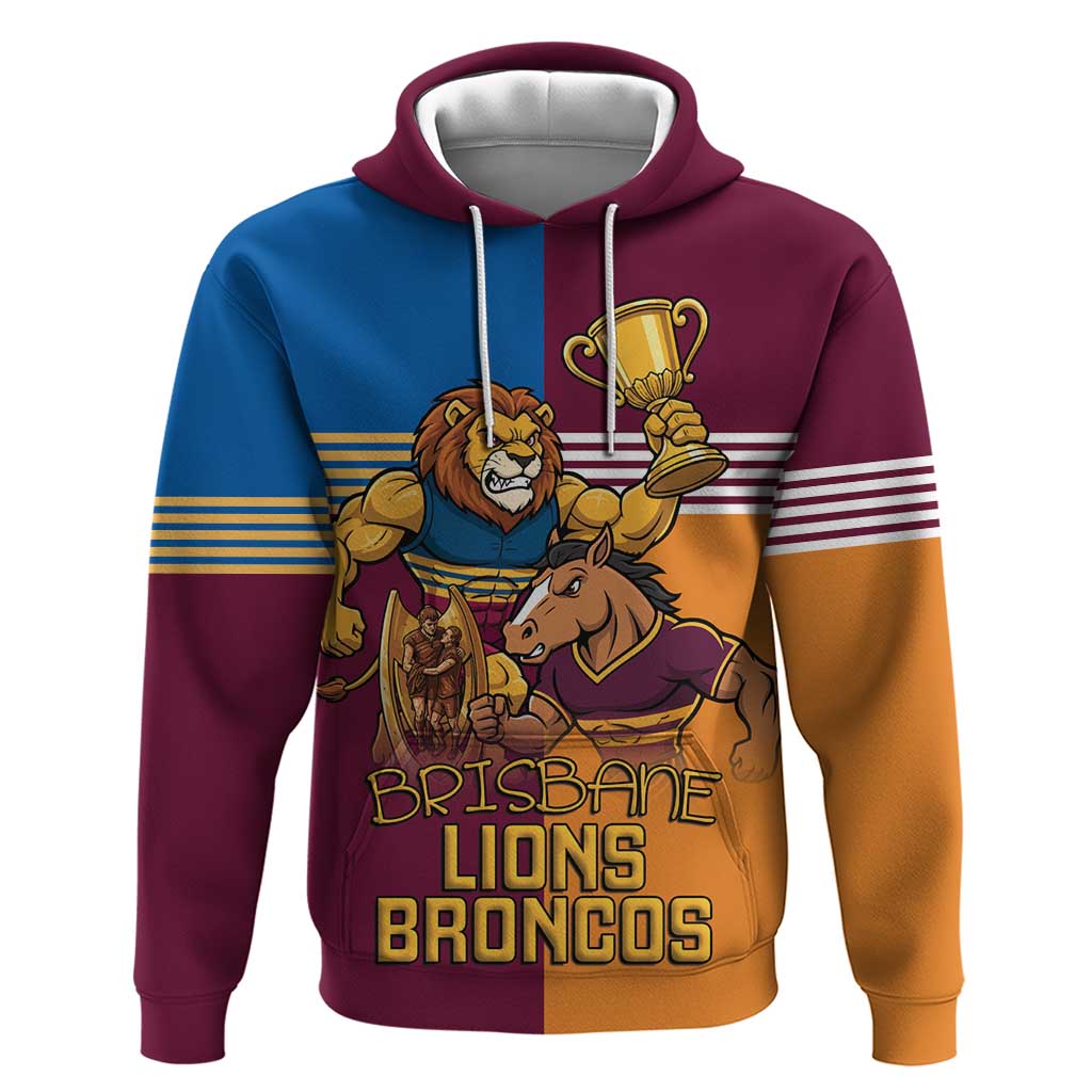 Brisbane Pride Lions and Broncos Hoodie - Vibe Hoodie