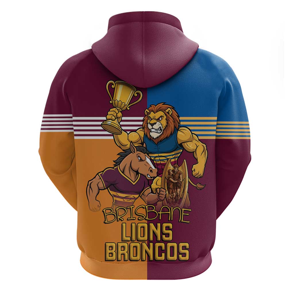 Brisbane Pride Lions and Broncos Hoodie - Vibe Hoodie