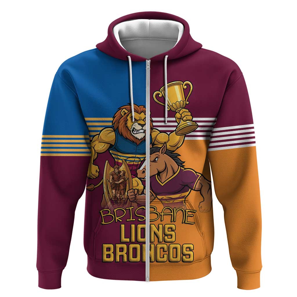 Brisbane Pride Lions and Broncos Hoodie - Vibe Hoodie