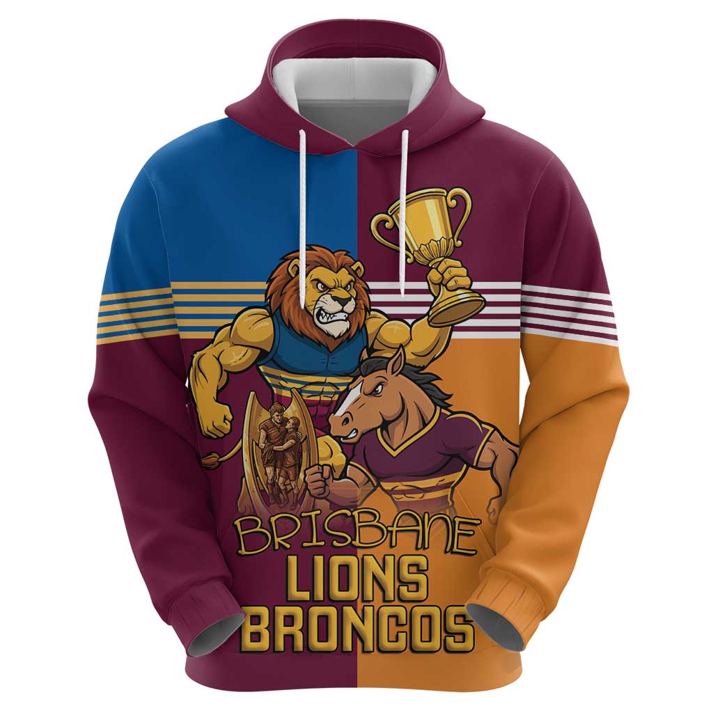 Brisbane Pride Lions and Broncos Hoodie - Vibe Hoodie