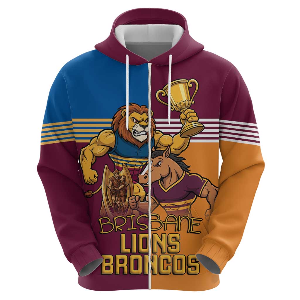 Brisbane Pride Lions and Broncos Hoodie - Vibe Hoodie