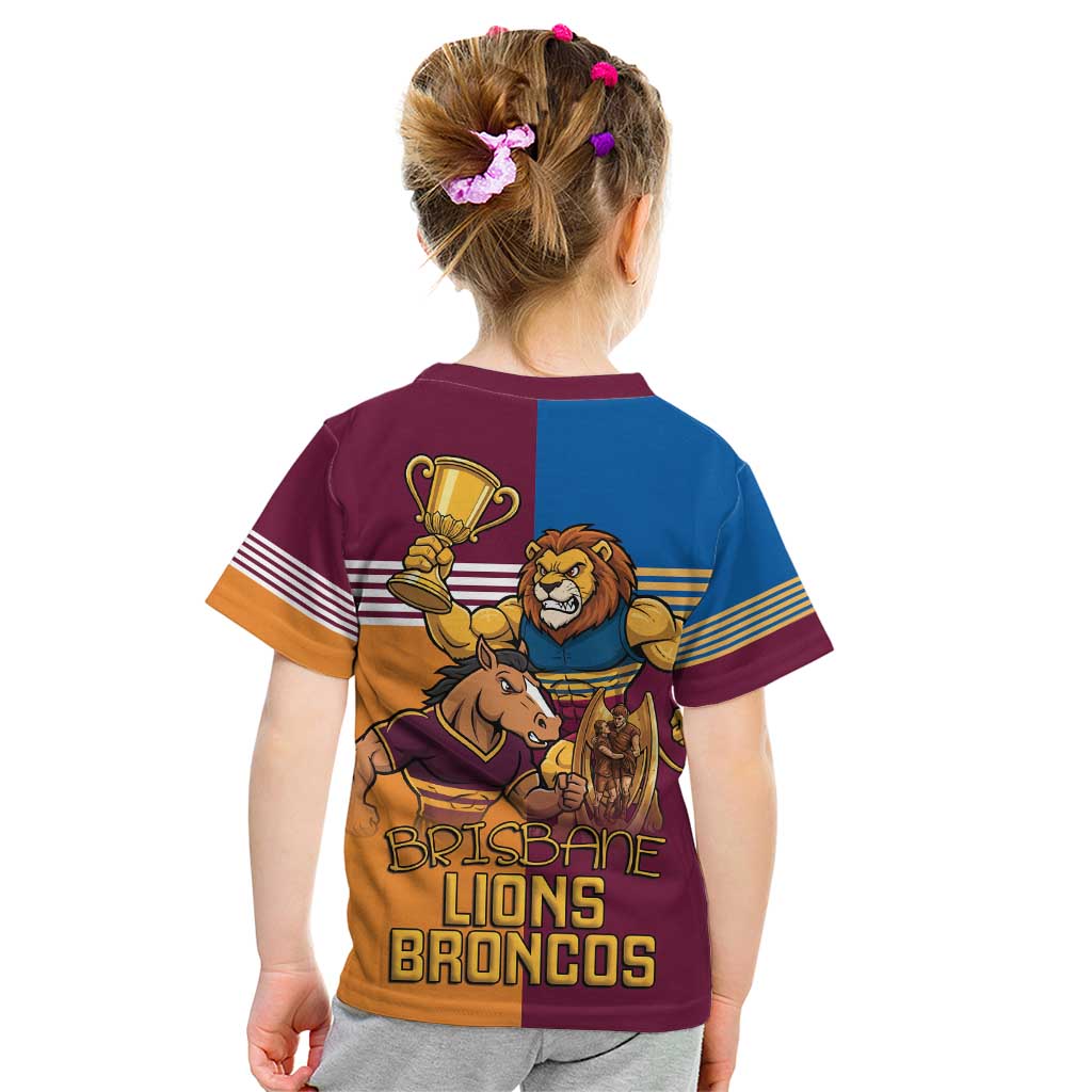 Brisbane Pride Lions and Broncos Kid T Shirt - Vibe Hoodie