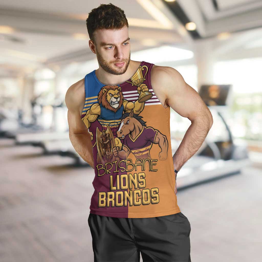 Brisbane Pride Lions and Broncos Men Tank Top - Vibe Hoodie