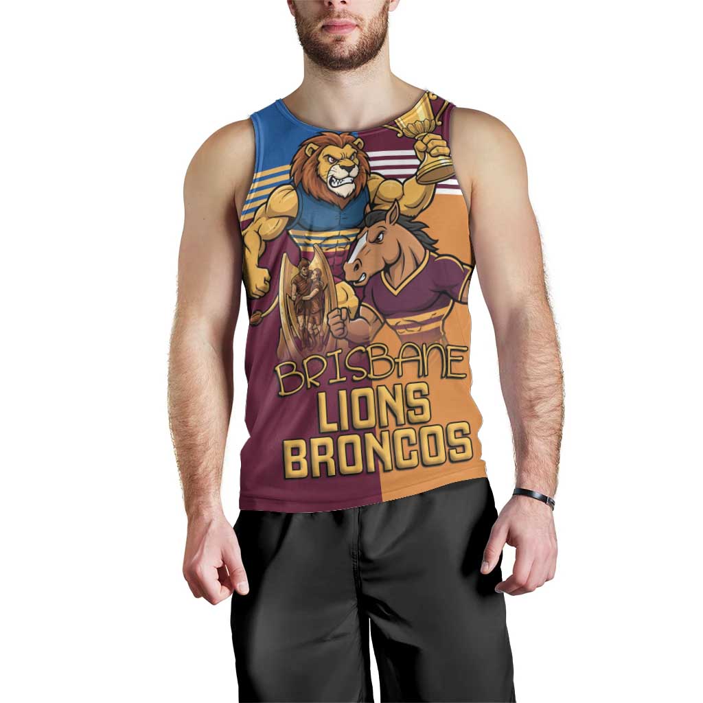 Brisbane Pride Lions and Broncos Men Tank Top - Vibe Hoodie