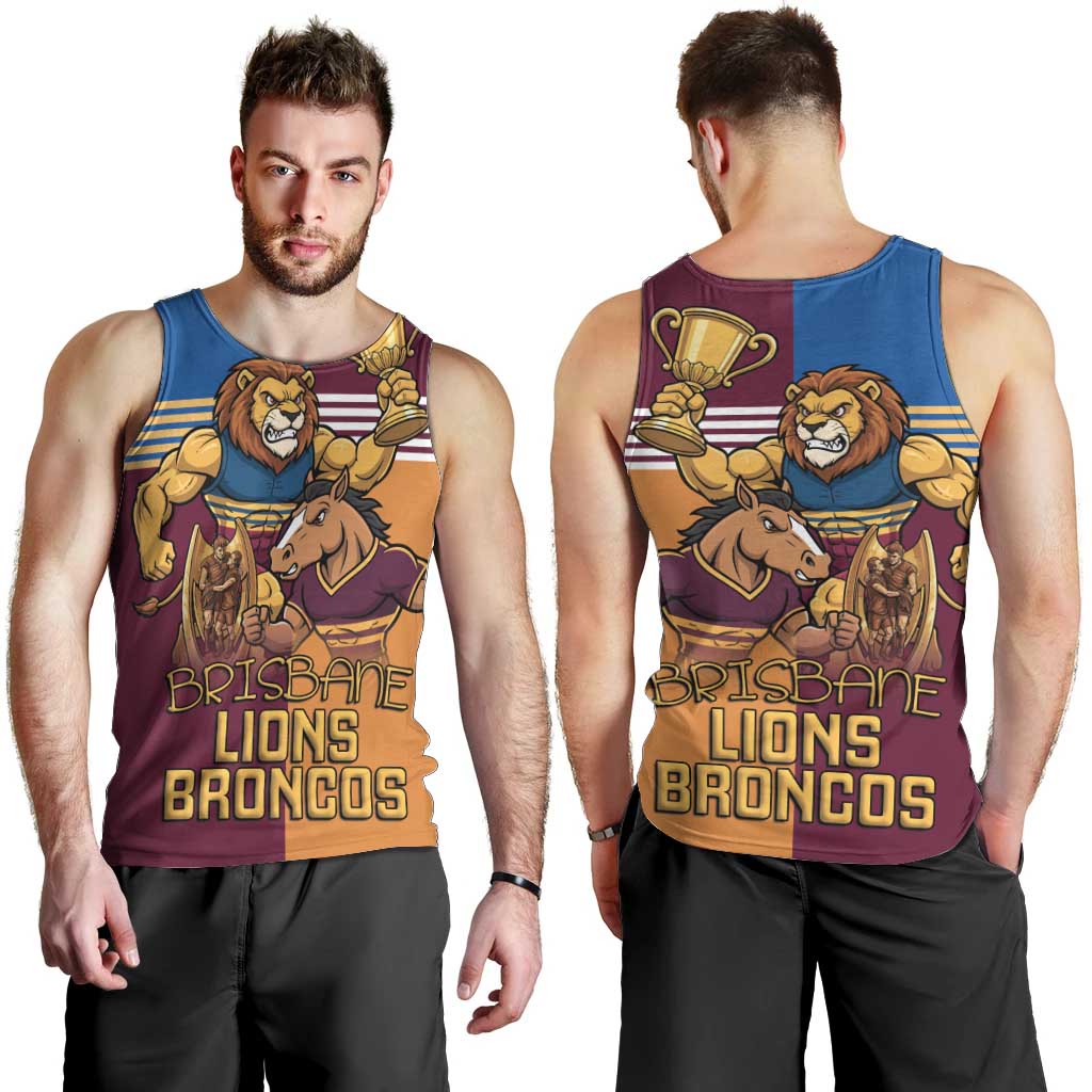 Brisbane Pride Lions and Broncos Men Tank Top - Vibe Hoodie
